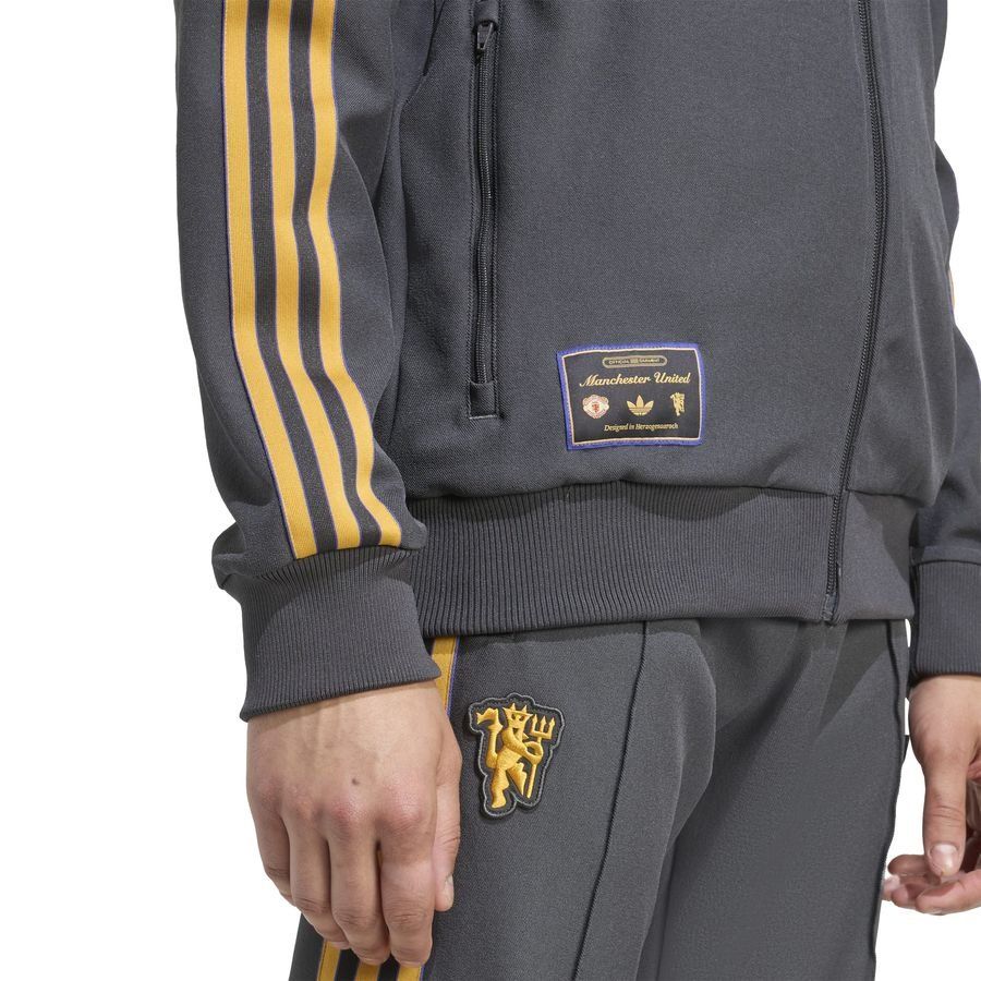 Manchester United Track Top Terrace Icons - Utility Black - Men's-SoccerKits Hub | Buy Soccer Jerseys Online